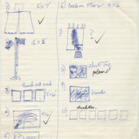 Exhibition layout sketches and dimensions