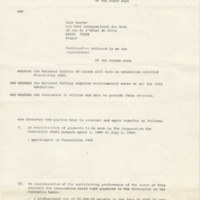 Contract with National Gallery of Canada [photocopy]