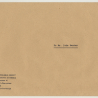 General correspondence, Haags Gemeentemuseum, re. Mass Culture exhibition [envelope]