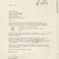 General correspondence, Alberta College of Art