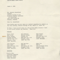 General correspondence, exhibition publicity [photocopy]
