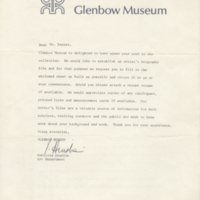 General correspondence, Glenbow Museum
