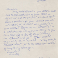 General correspondence, University of Southern California, School of Fine Arts