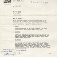 General correspondence, Southern Alberta Institute of Technology, Personnel Services