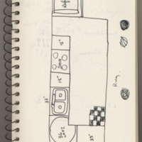 Journal/ sketchbook, kitchen design layout