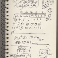 Journal/ sketchbook, calendar and notes
