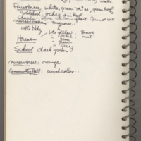 Journal/ sketchbook, Colour of Things in Paulatuk, notes