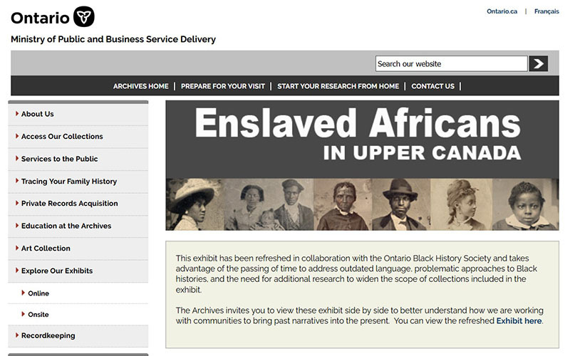 Enslaved Africans in Upper Canada (thumbnail)